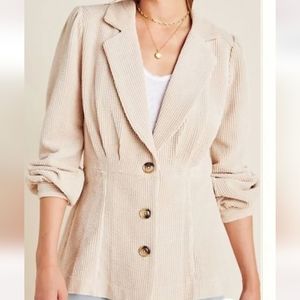 Anthropologie current air corduroy blazar